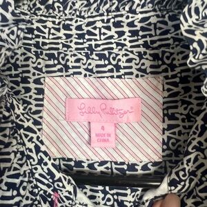 Lilly Pulitzer Black and White Abstract Print